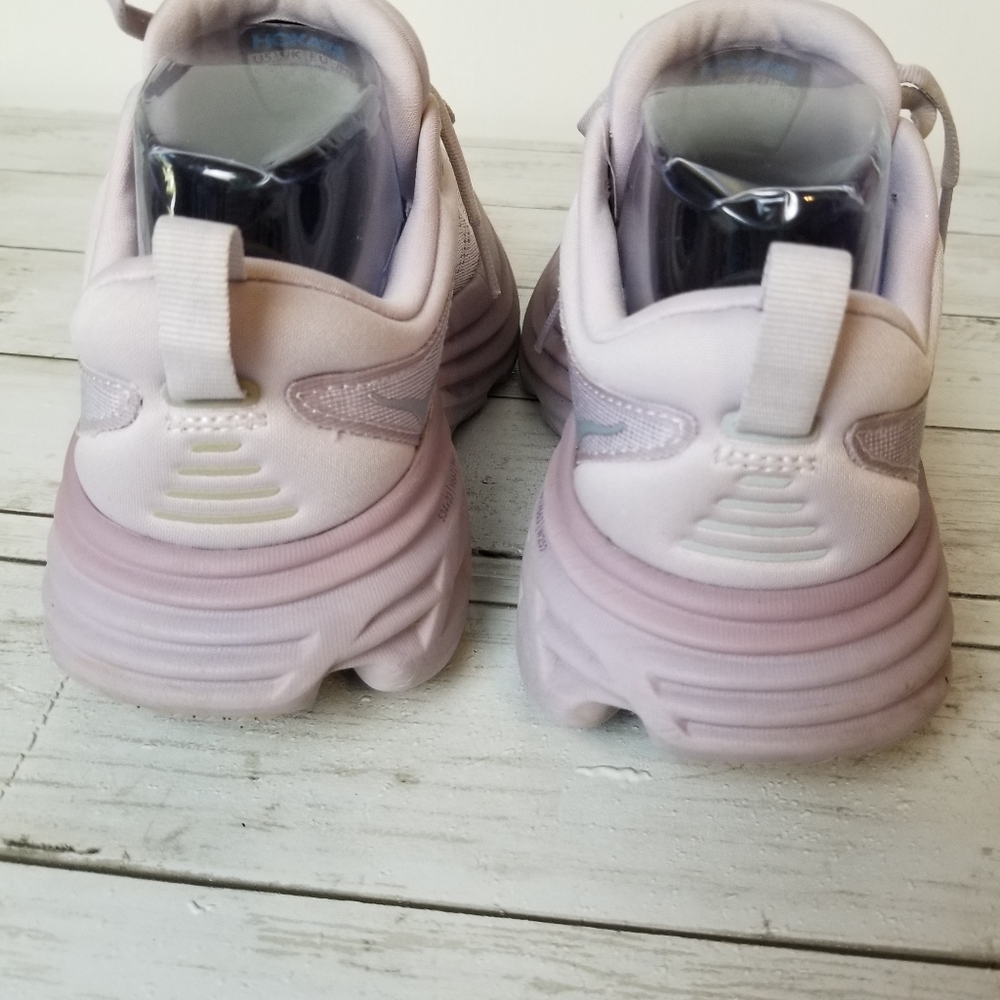 Hoka Bondi 8 Lavender Color Athletic Walking Comfort Running Shoe - Picture 10 of 16